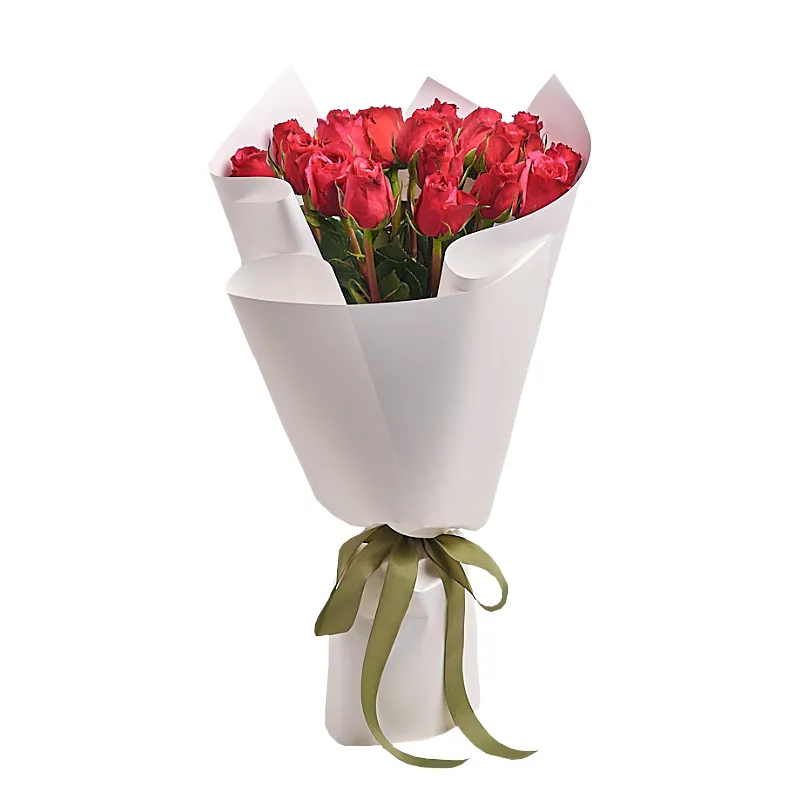 Букет из 19 красных роз (40 см)