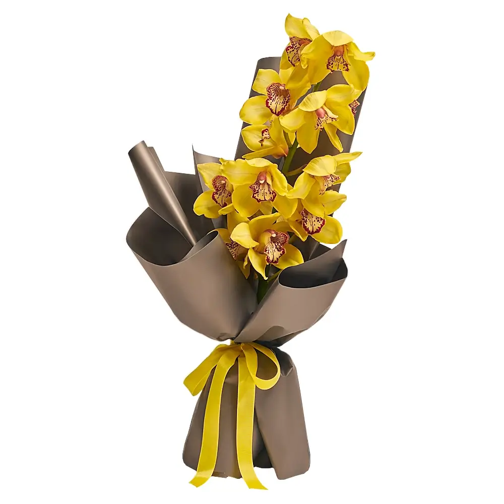 Букет из желтых орхидей